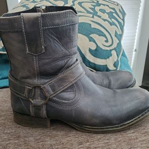 Bed Stu distressed harness men's boots 10 1/2 blk